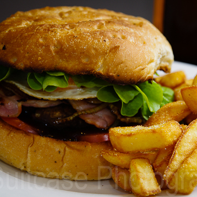 Burger and fries